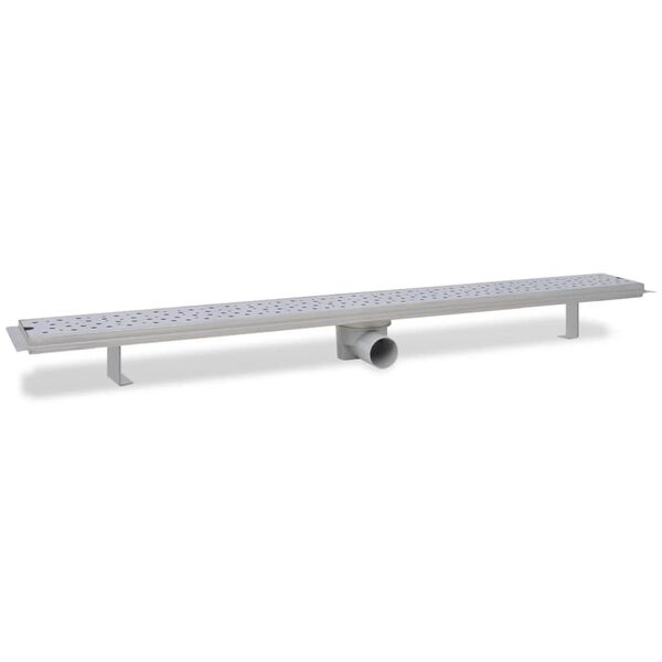 vidaXL Drain de douche lin&eacute;aire 1030x140 mm acier inoxydable