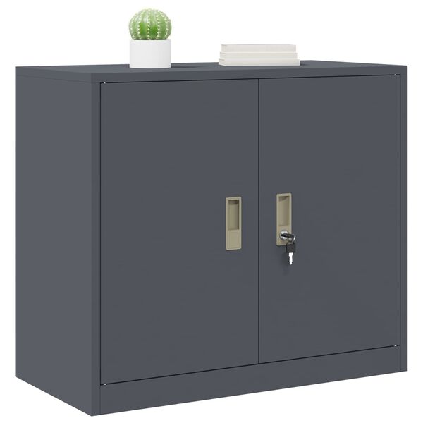 vidaXL Armoire de rangement Anthracite 80 x 40 x 70 cm Acier