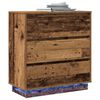 vidaXL Cabinet de chevet avec tiroir Bois ancien 71 x 34,5 x 75 cm