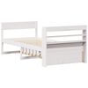 vidaXL Cadre de lit sans matelas blanc 90x190 cm bois de pin massif