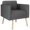 vidaXL Fauteuil d'appoint Gris fonc&eacute; Tissu