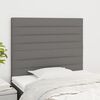 vidaXL T&ecirc;te de lit Gris fonc&eacute; 100x5x118/128 cm Tissu