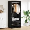 vidaXL Armoire Ch&ecirc;ne noir 80 x 50 x 200 cm Bois d'ing&eacute;nierie