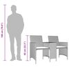 vidaXL Canapé de jardin 2 places avec table et tabourets beige rotin
