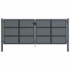 vidaXL Portail de jardin Anthracite 400x150 cm Acier