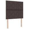 vidaXL T&ecirc;te de lit Marron fonc&eacute; tissu