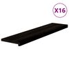 vidaXL Marches d'escalier 16 pcs brun-noir 110x25x2 cm ch&ecirc;ne massif