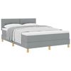 vidaXL Lit boxspring avec matelas Gris clair 140 x 190 cm tissu