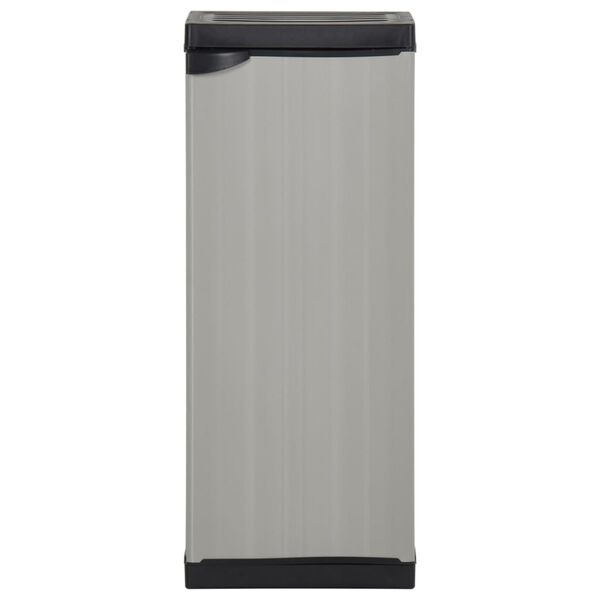 vidaXL Armoire de rangement de jardin 1 étagère Gris/noir 35x40x85 cm