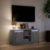 vidaXL Meuble TV avec LED sonoma gris 100x34x50 cm bois d'ingénierie