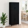 vidaXL Haut Armoire Ch&ecirc;ne noir 69,5 x 34 x 180 cm Bois d'ing&eacute;nierie