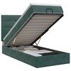 vidaXL Lit ottoman avec matelas Vert fonc&eacute; 90 x 200 cm Velours
