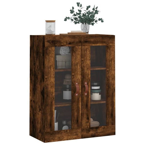 vidaXL Armoire murale ch&ecirc;ne fum&eacute; 69,5x34x90 cm