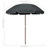 vidaXL Parasol de jardin avec m&acirc;t en acier 240 cm anthracite