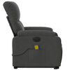 vidaXL Fauteuil inclinable de massage &eacute;lectrique gris fonc&eacute;