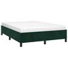 vidaXL Cadre de lit sans matelas vert fonc&eacute; 140x190 cm velours