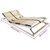 vidaXL Sommier à lattes Marron 90 x 190 cm Bois de hêtre massif