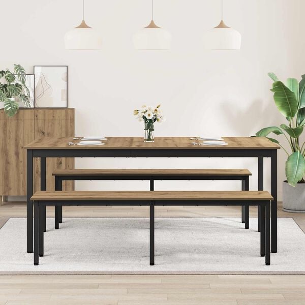 vidaXL Table de salle &agrave; manger / Table de repas 2 pcs 180 x 90 x 75 cm
