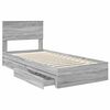 vidaXL Lit de Rangement Gris Sonoma 90 x 190 cm Bois d'ing&eacute;nierie