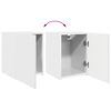 vidaXL Ensemble meuble TV 4 pcs Blanc brillant Bois d'ing&eacute;nierie