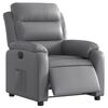 vidaXL Fauteuil inclinable &eacute;lectrique Gris Similicuir