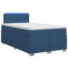 vidaXL Lit de box spring avec matelas et LED Bleu 120 x 200 cm Tissu
