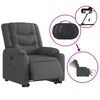 vidaXL Fauteuil inclinable électrique gris foncé tissu