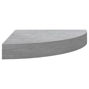 vidaXL &Eacute;tag&egrave;re d'angle murale Gris b&eacute;ton 25x25x3,8 cm MDF