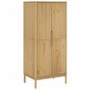 vidaXL Garde-robe FLORO cire marron 77x53x171 cm bois massif de pin