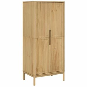 vidaXL Garde-robe FLORO cire marron 77x53x171 cm bois massif de pin