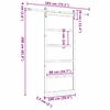vidaXL Porte coulissante Marron 100 x 208 cm Bois de pin massif