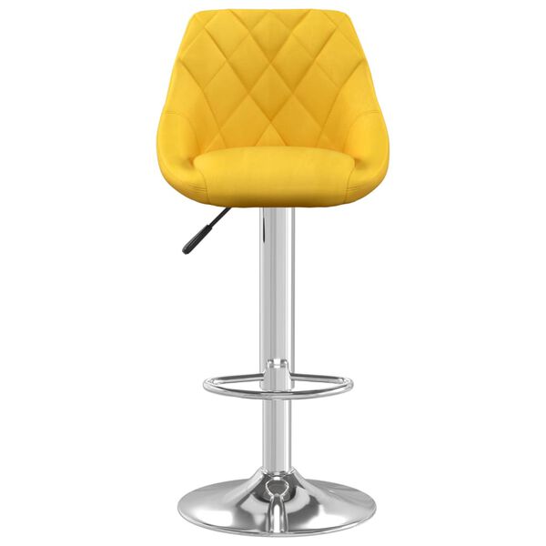 vidaXL Tabourets de bar lot de 2 jaune moutarde velours