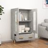 vidaXL Buffet haut Gris béton 70x31x115 cm Bois d'ingénierie