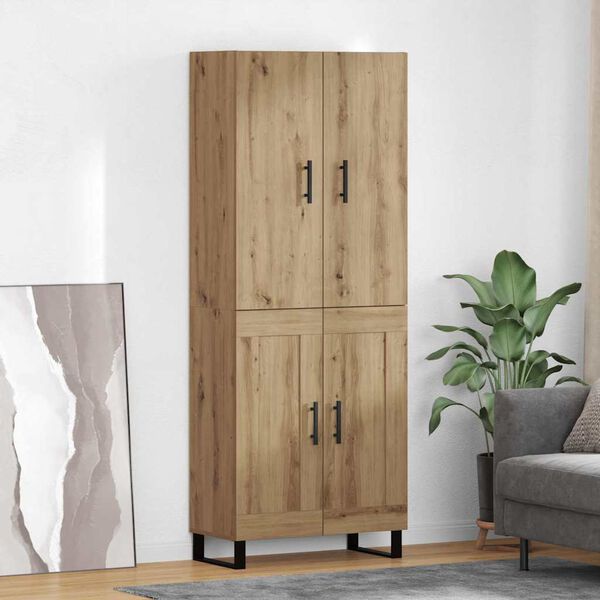 vidaXL Haut Armoire 2 pcs Ch&ecirc;ne artisanal 69,5 x 34 x 180 cm