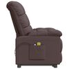 vidaXL Fauteuil &eacute;lectrique de massage Marron fonc&eacute; Tissu
