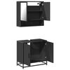 vidaXL Ensemble de meubles salle de bain 2 pcs noir bois d'ing&eacute;nierie