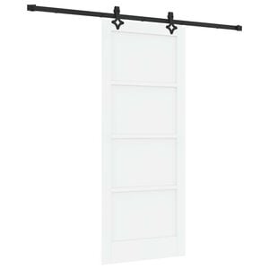 vidaXL Porte coulissante ORKDAL 83 x 202 cm Bois de pin massif Blanc
