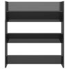 vidaXL Armoire &agrave; chaussures murale gris brillant bois d'ing&eacute;nierie