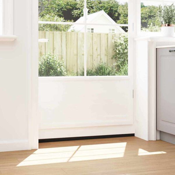 vidaXL Brosses de porte adh&eacute;sives 12 pcs Marron 100 cm