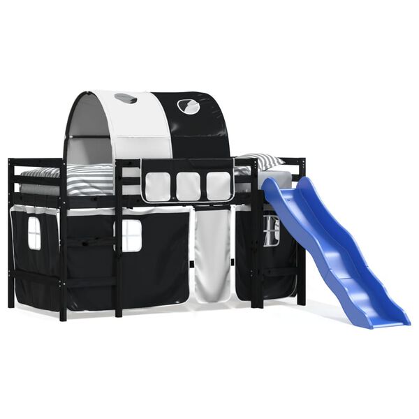 vidaXL Lit mezzanine enfants avec tunnel sans matelas 90x200 cm