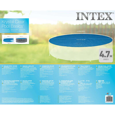 Intex Couverture solaire de piscine ronde 488 cm