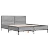 vidaXL Cadre de lit sans matelas sonoma gris 150x200 cm