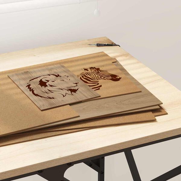 vidaXL Panneaux d&eacute;coratifs 50 pcs Ch&ecirc;ne artisanal 30 x 42 x 0,27 cm