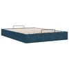 vidaXL Cadre de lit ottoman sans matelas bleu fonc&eacute; 140x200 cm velours