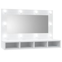 vidaXL Armoire à miroir avec LED Blanc 90x31,5x62 cm