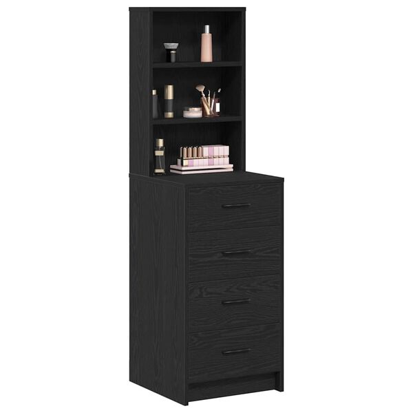 vidaXL Haut Armoire Ch&ecirc;ne noir 40 x 41 x 135 cm Bois d'ing&eacute;nierie