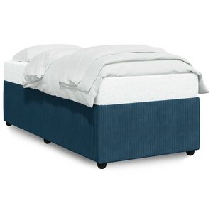 vidaXL Cadre de lit sans matelas bleu 90x200 cm velours