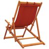 vidaXL Chaises de plage pliables lot de 2 rouge tissu