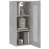vidaXL Armoire murale suspendue Gris béton 34,5x34x90 cm