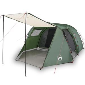 vidaXL Tente de camping tunnel 4 personnes vert imperm&eacute;able